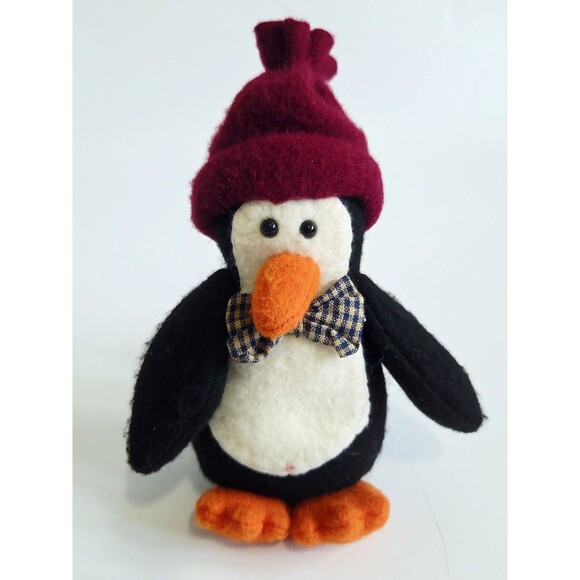 Artisan Flair Penguin Plush Stuffed Animal Toy Winter Christmas Miss Elles Set - Picture 3 of 13